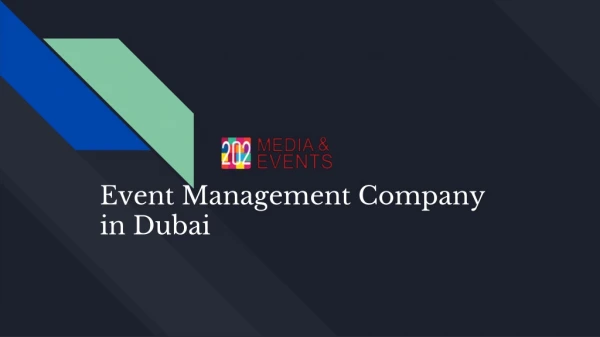 Event management companies in Dubai