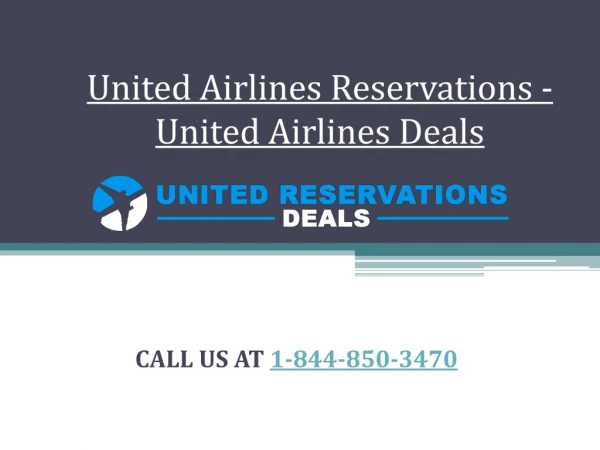 United Airlines Reservations - United Airlines Deals