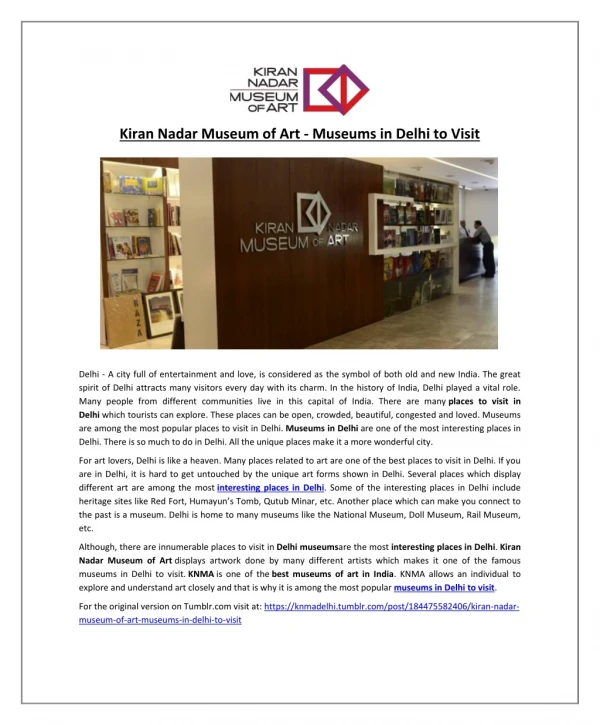 Kiran Nadar Museum of Art - Museums in Delhi to Visit