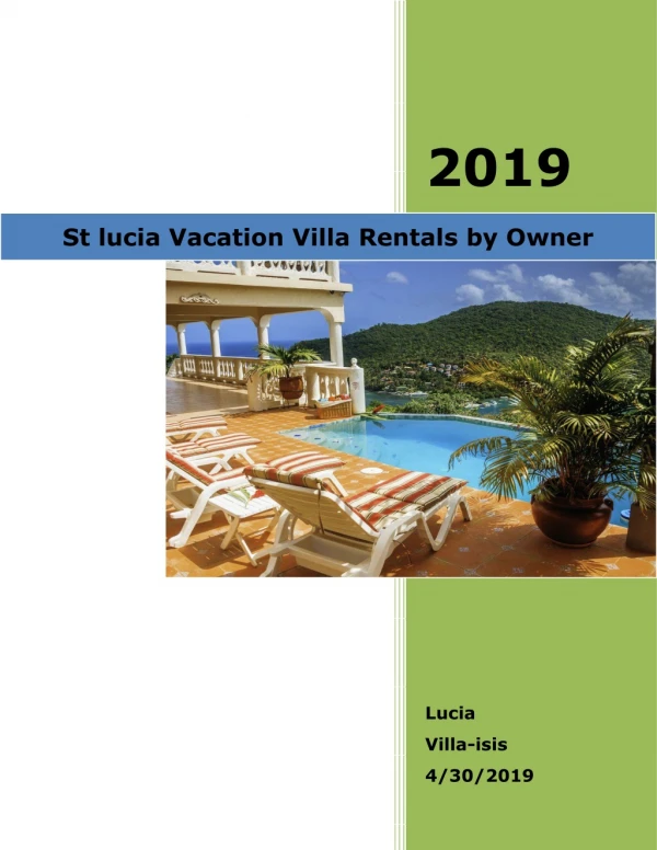 St lucia Vacation Villa Rentals by Owner