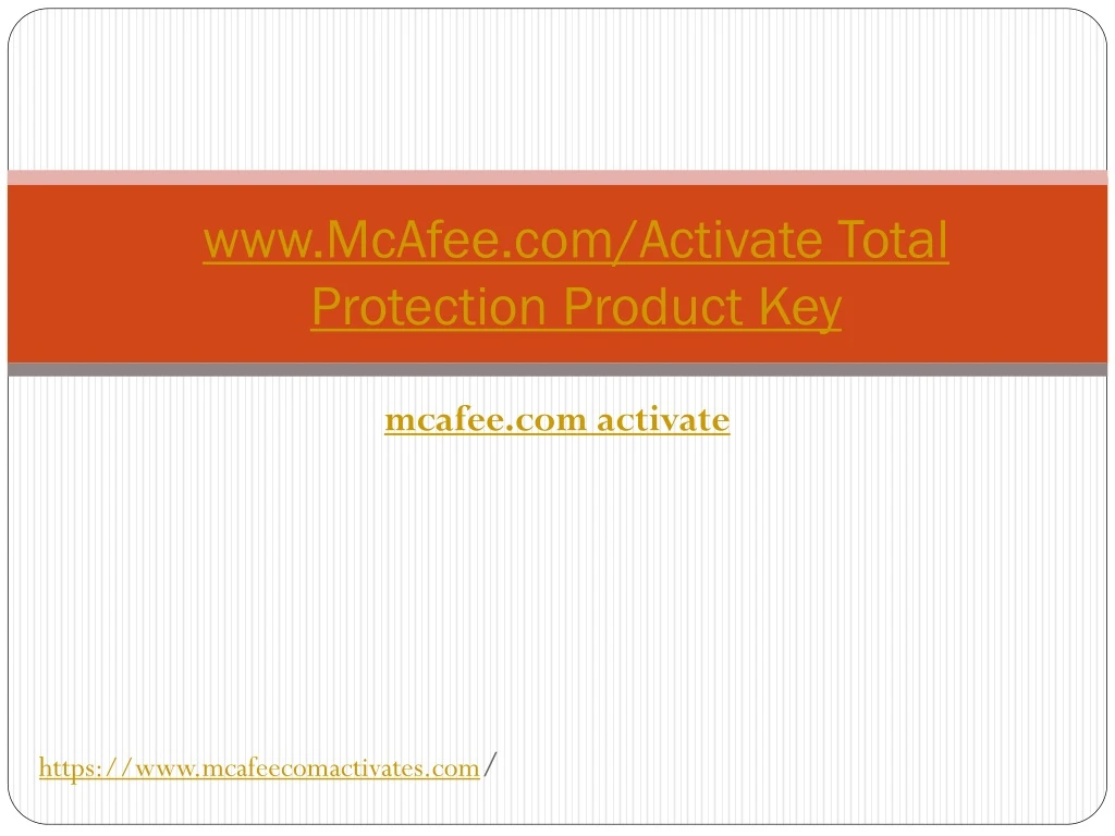 www mcafee com activate total protection product key