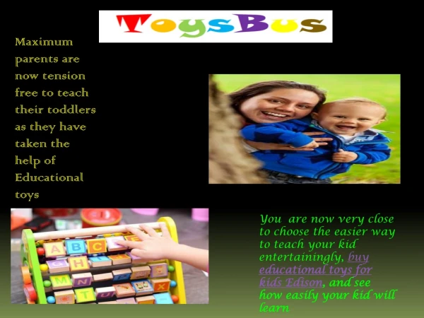 Buy educational toys for kids edison