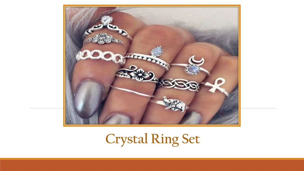 crystal ring set