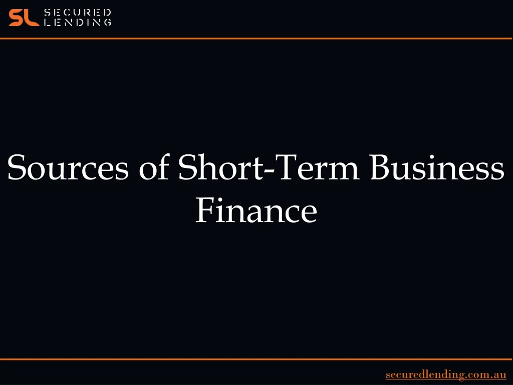 sources of short term business finance