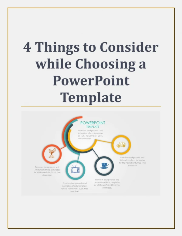 4 Things to Consider while Choosing a PowerPoint Template