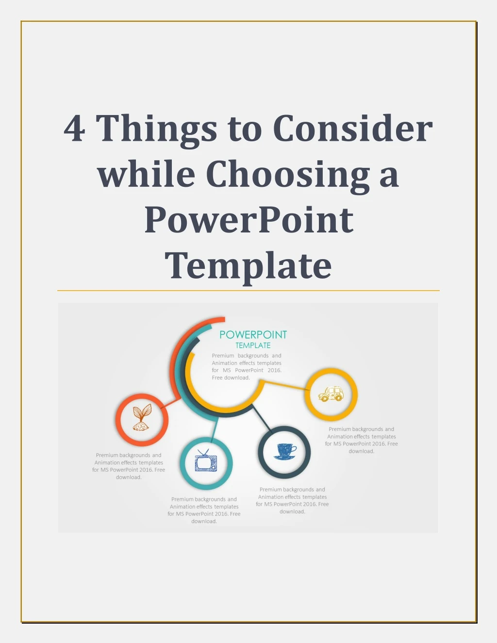 4 things to consider while choosing a powerpoint