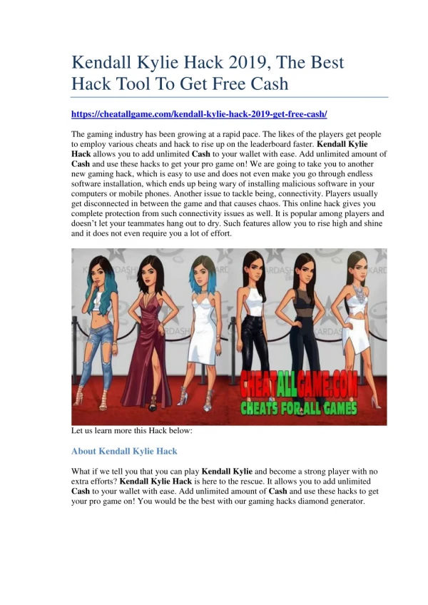 Kendall Kylie Hack 2019, The Best Hack Tool To Get Free Cash