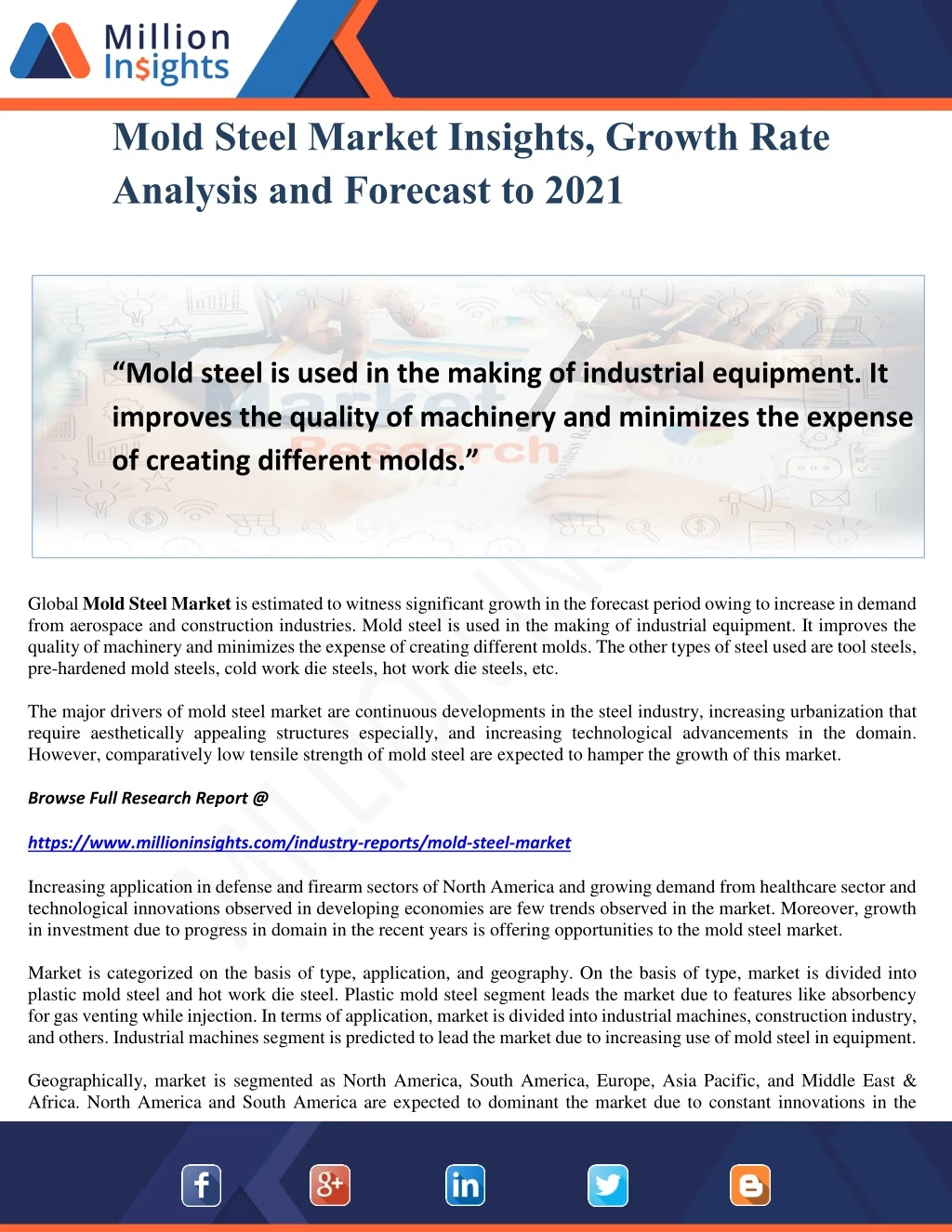 mold steel market insights growth rate analysis