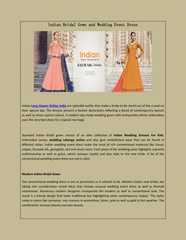 Indian Bridal Gown and Wedding Event Dress-converted