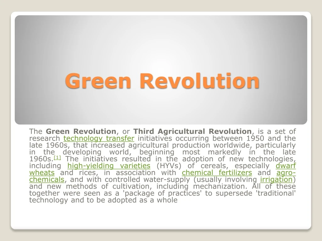 green revolution