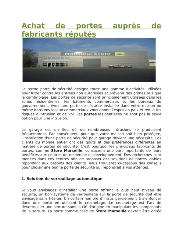 achat de portes aupr s de fabricants r put s
