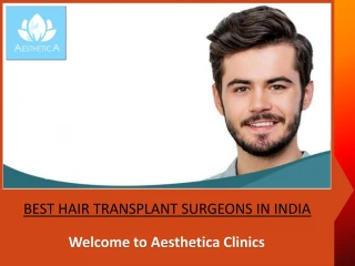 Best Hair Transplant Surgeons in India