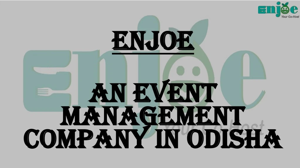 enjoe an event management company in odisha