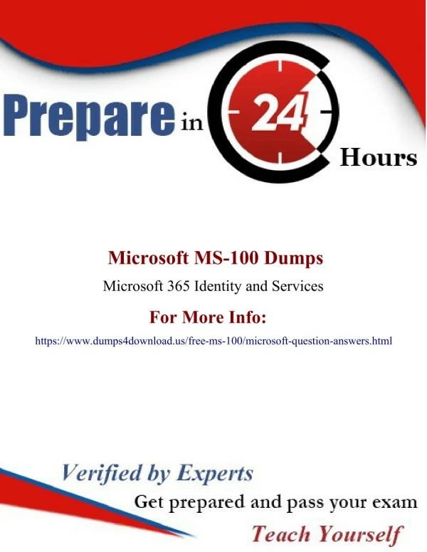 Microsoft MS-100 Exam Study Material - Get Updated MS-100 Dumps Dumps4Download