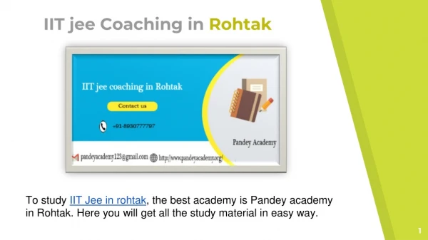 IIT coaching classes Rohtak