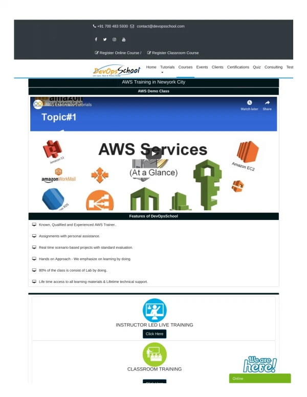 AWS Training in New York City | DevOpsSchool