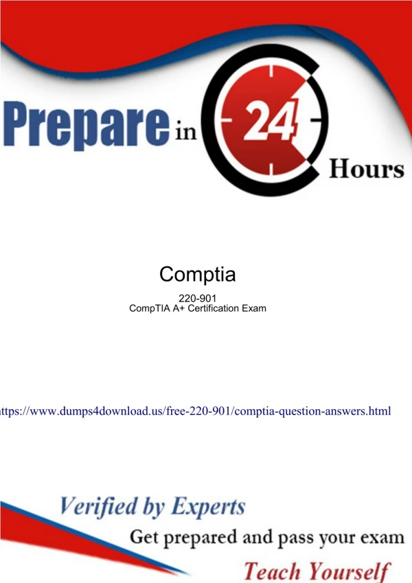 220-901 Dumps PDF - Pass CompTIA 220-901 Exam with Dumps4download.us