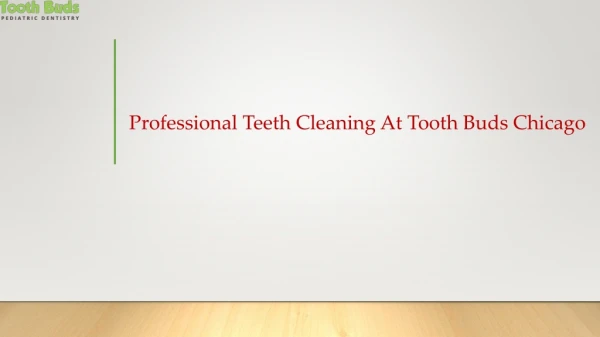 Professional Teeth Cleaning At Tooth Buds Chicago