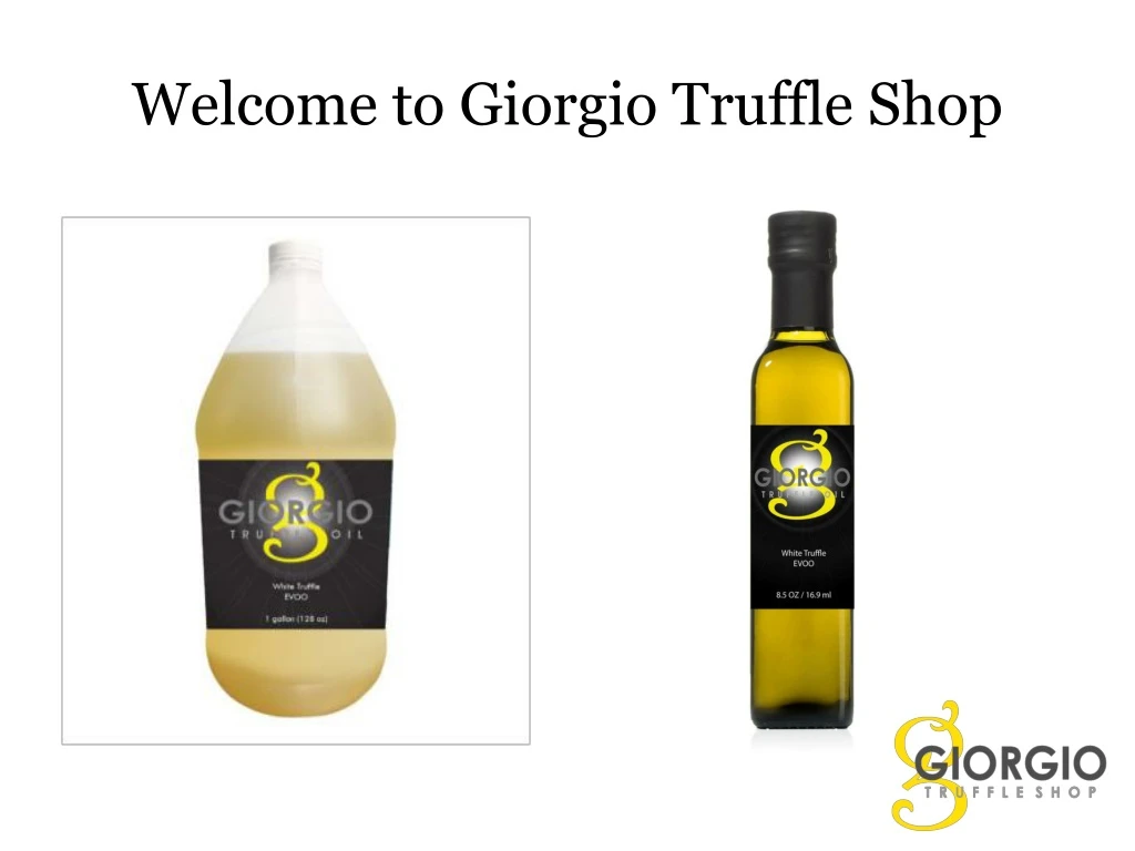 welcome to giorgio truffle shop