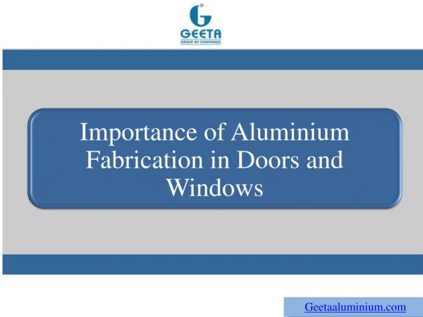 Importance of Aluminium Fabrication in Doors and Windows