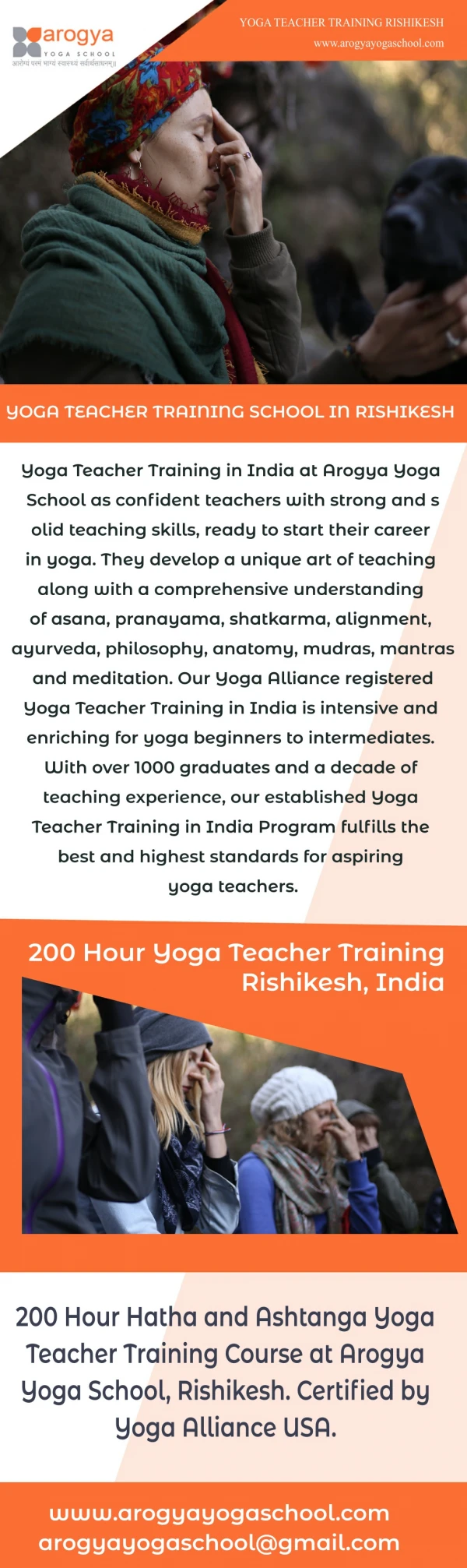 Yoga Teacher Training in Rishikesh India