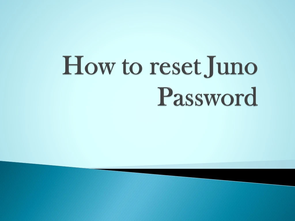 how to reset juno password