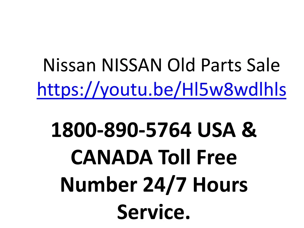 nissan nissan old parts sale https youtu