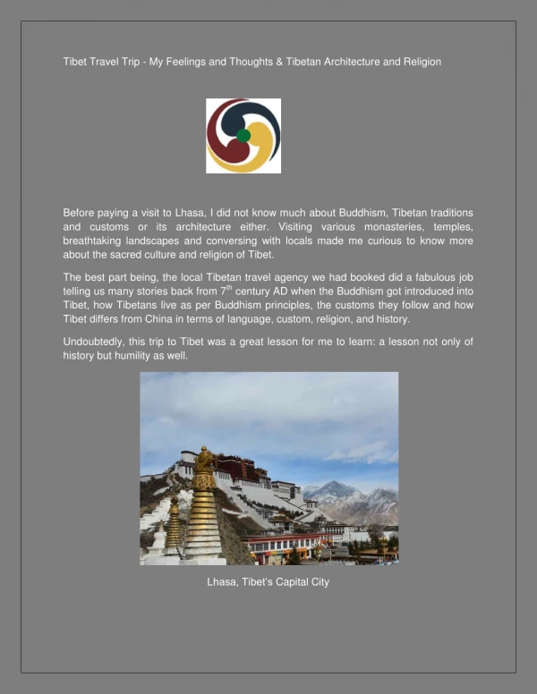 Tibet Travel Trip - My Feelings and Thoughts & Tibetan Architecture and Religion