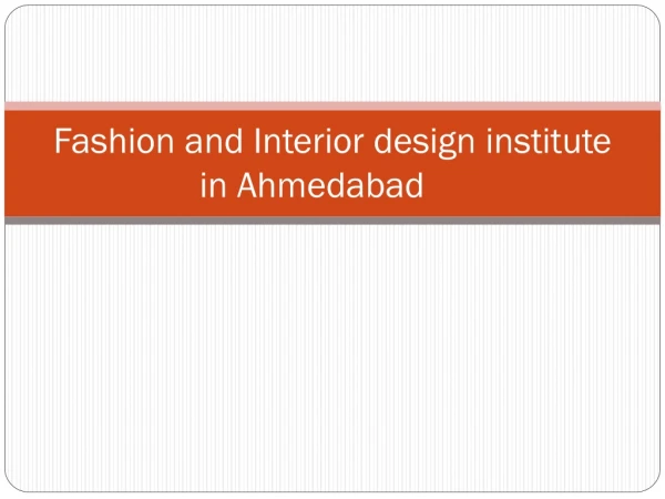 Fashion Design Institute in Ahmedabad