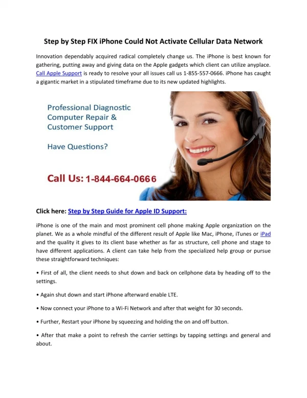 Call 1-855-557-0666 iPhone Customer Support and Fix Issues