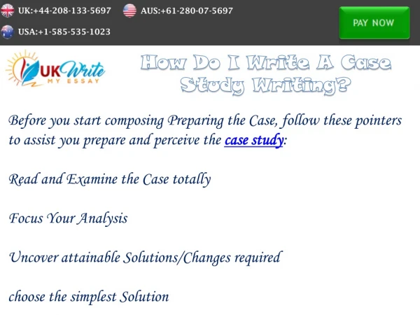 How To Write A Online Case Study Writing