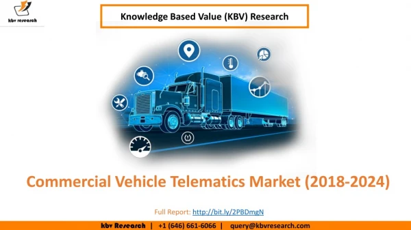 Commercial Vehicle Telematics Market Size- KBV Research