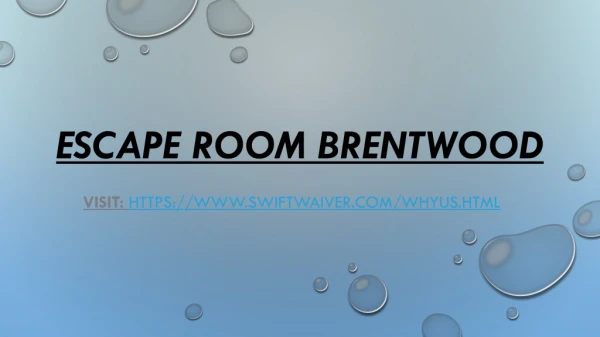 escape room brentwood