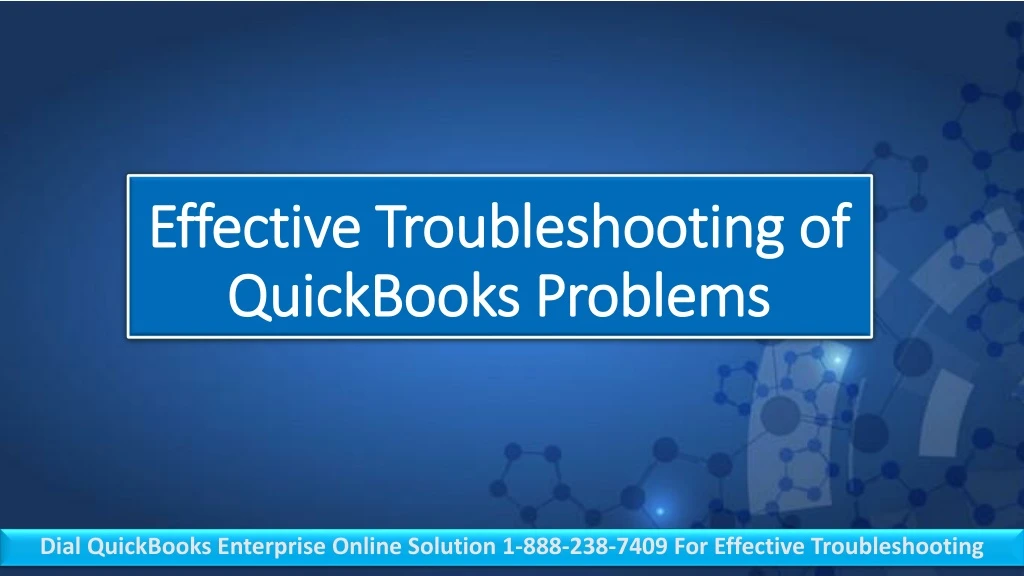 effective troubleshooting of quickbooks problems
