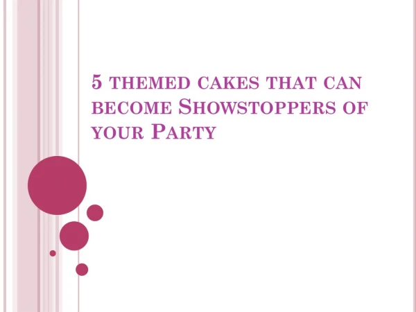 5 themed cakes that can become Showstoppers of your Party