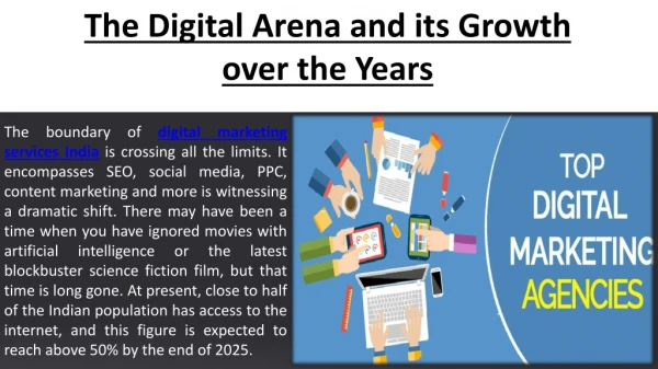 Growth of Digital Marketing Services India - The Digital Arena and its Growth over the Years