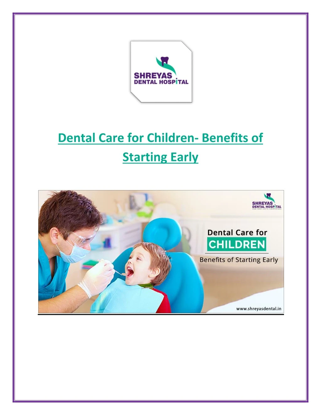 dental care for children benefits of starting