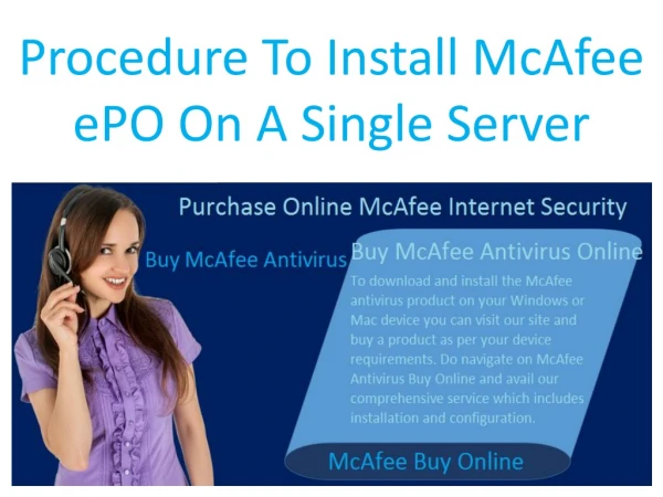 Procedure To Install McAfee ePO On A Single Server