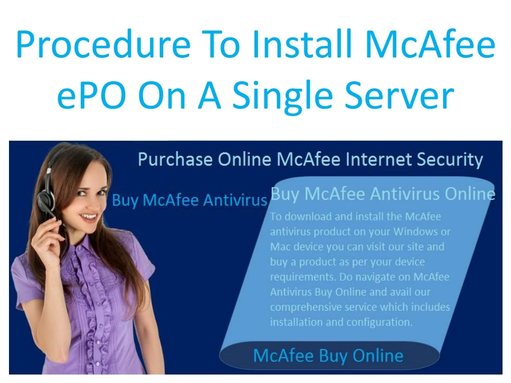 procedure to install mcafee epo on a single server