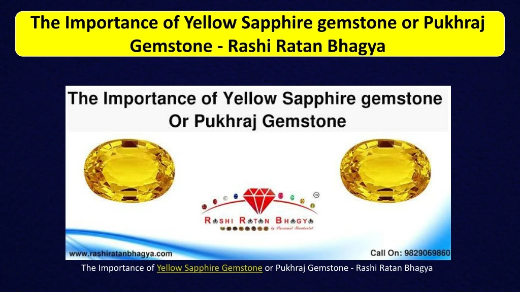the importance of yellow sapphire gemstone