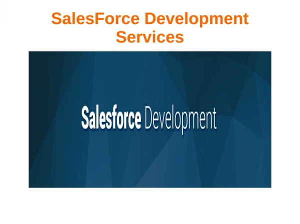 SalesForce Development Services by Tech9logy Creators