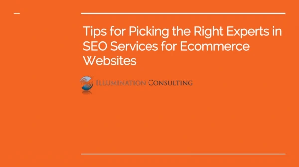 Tips for Picking the Right Experts in SEO Services for Ecommerce Websites