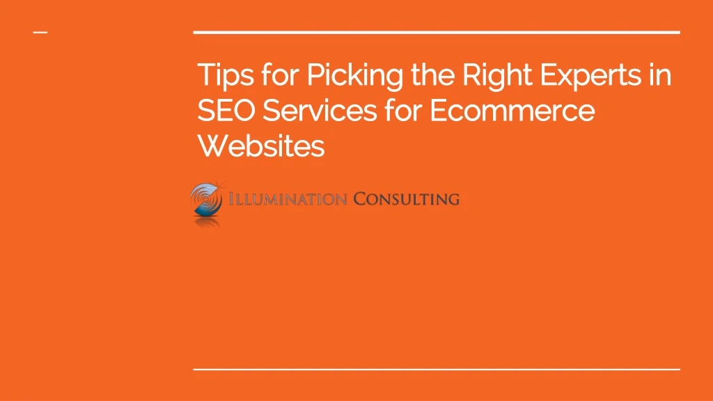 tips for picking the right experts in seo services for ecommerce websites