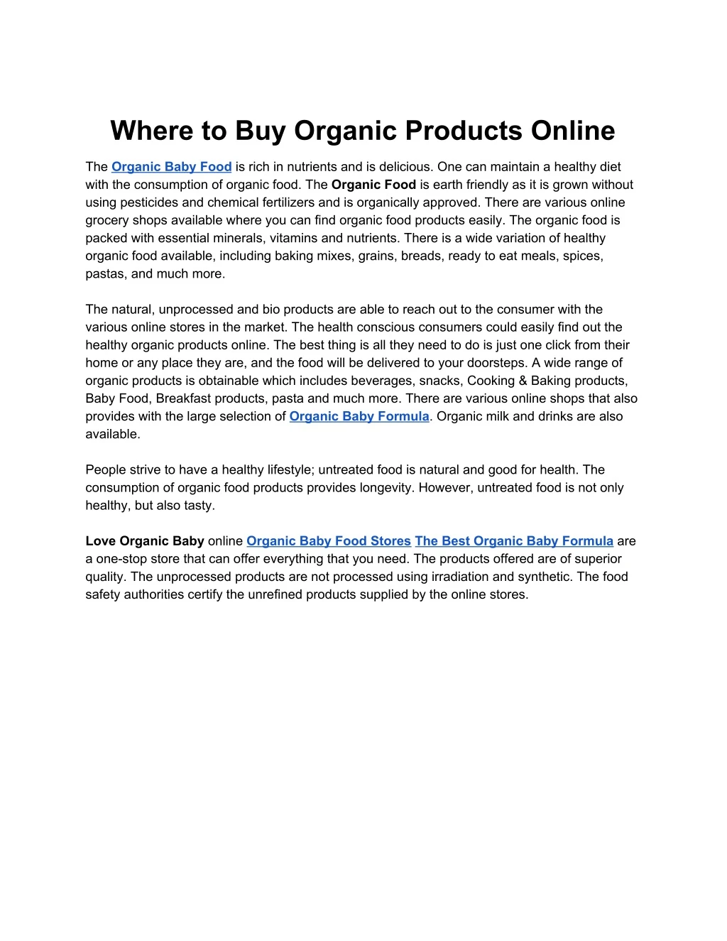 where to buy organic products online