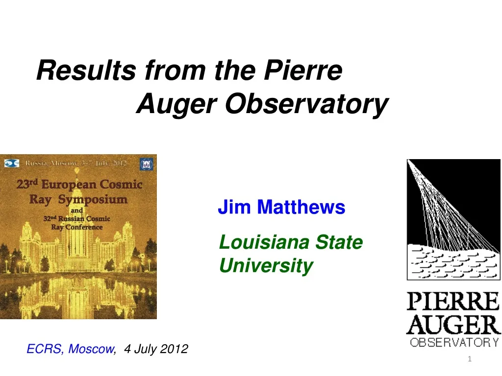 results from the pierre auger observatory