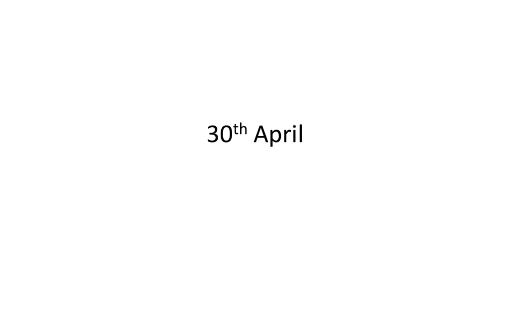 30 th april