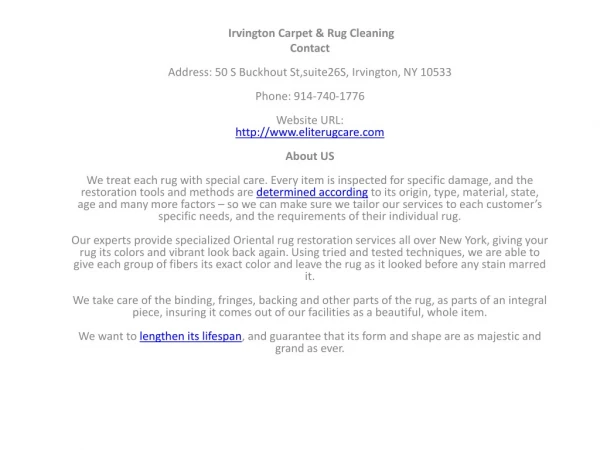 Irvington Carpet & Rug Cleaning