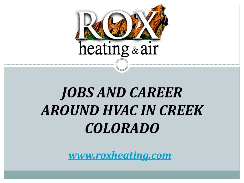 jobs and career around hvac in creek colorado