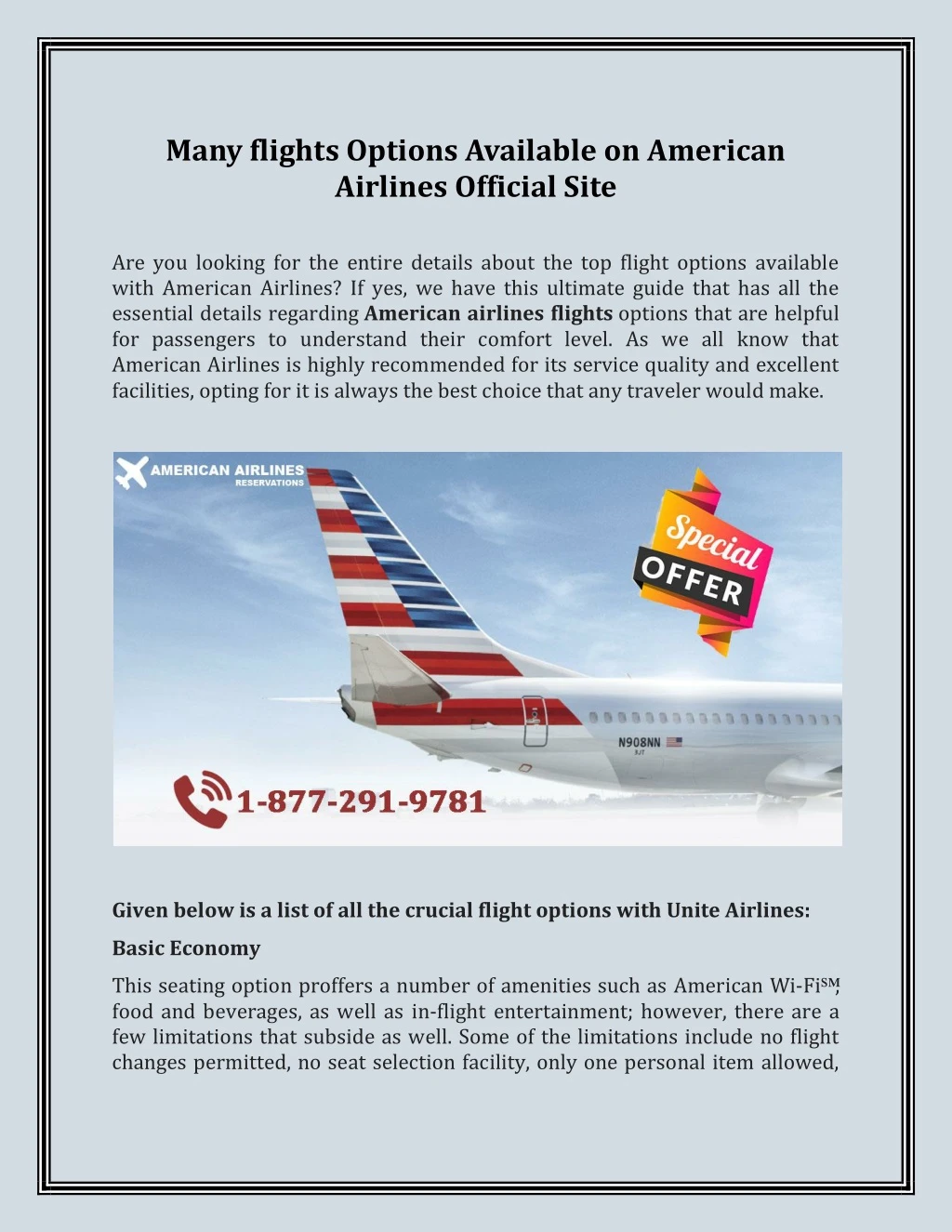 many flights options available on american
