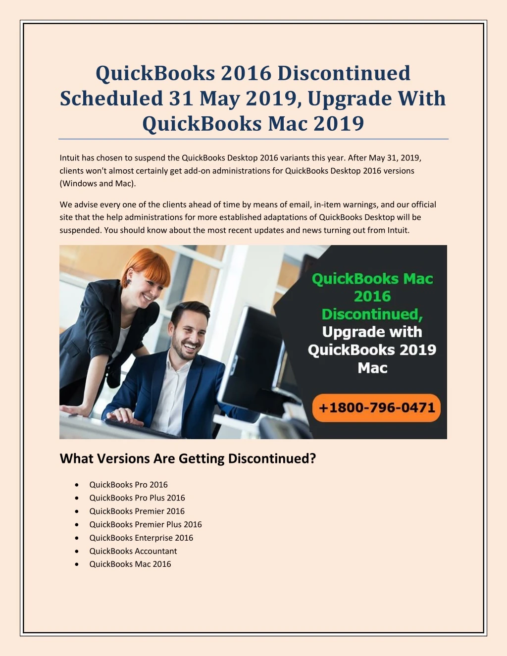 quickbooks 2016 discontinued scheduled